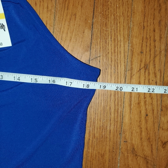 INC International Concepts Blue Cut Out Tank Top - Picture 6 of 10